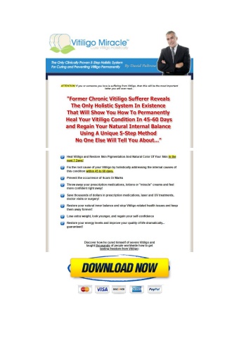 Vitiligo Miracle PDF, eBook by David Paltrow
