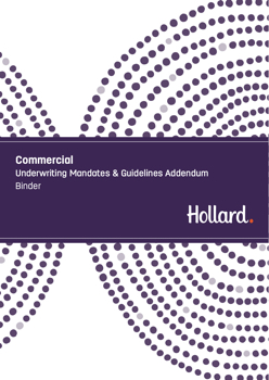 Commercial Underwriting Mandates & Guidelines Binder Addendum