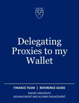 Delegating Proxies to My Wallet