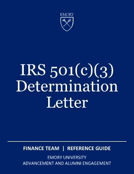 IRS 501(c)(3) Determination Letter