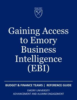 Gaining Access to Emory Business Intelligence