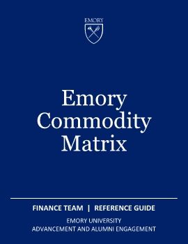 Emory Commodity Matrix