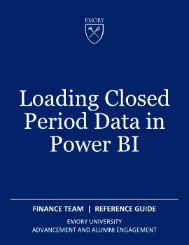 Loading Closed Period Data in Power BI