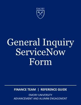 General Inquiry ServiceNowForm