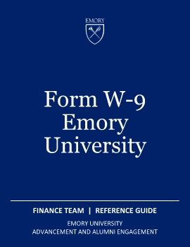 Form W-9 Emory University