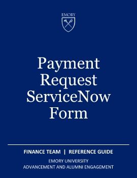 Payment Request ServiceNow Form