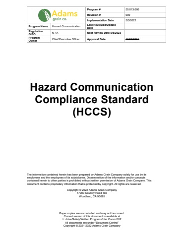 102 Hazard Communication