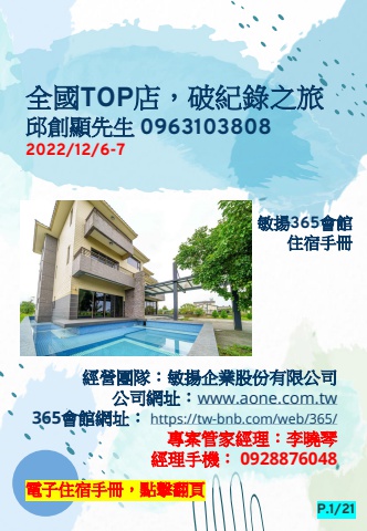 20221206 全國TOP店 破紀錄之旅 - 住宿手冊