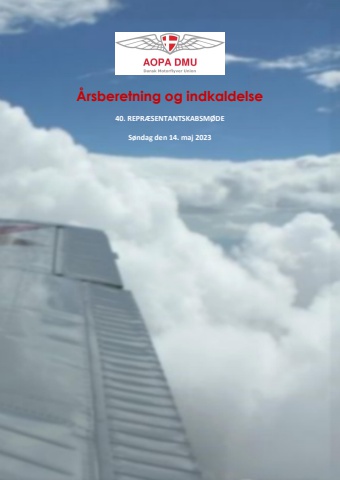 AOPA DMU årsberetning og indkaldelse til repræsentantskabsmøde 2023