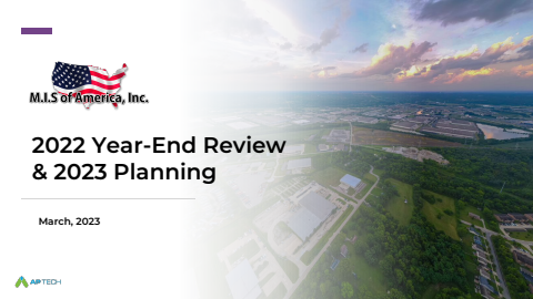 M.I.S. of America 2022 Year-End Business Review and 2023 Planning - AP Tech