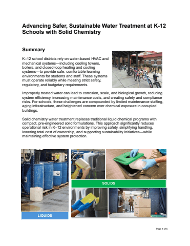 K-12 Schools - Solid Chemistry - Executive Summary