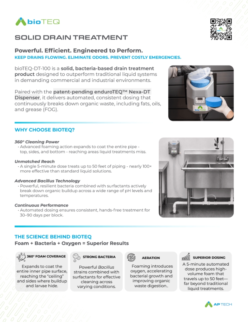 bioTEQ Drain Treatment Benefits - 2 pages