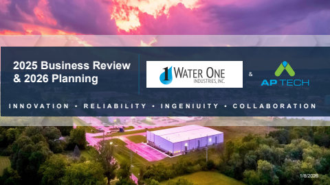Water One - AP Tech - Business Review 2025-26