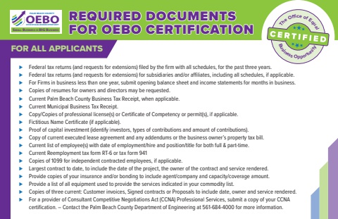 Certification Requirements Postcard