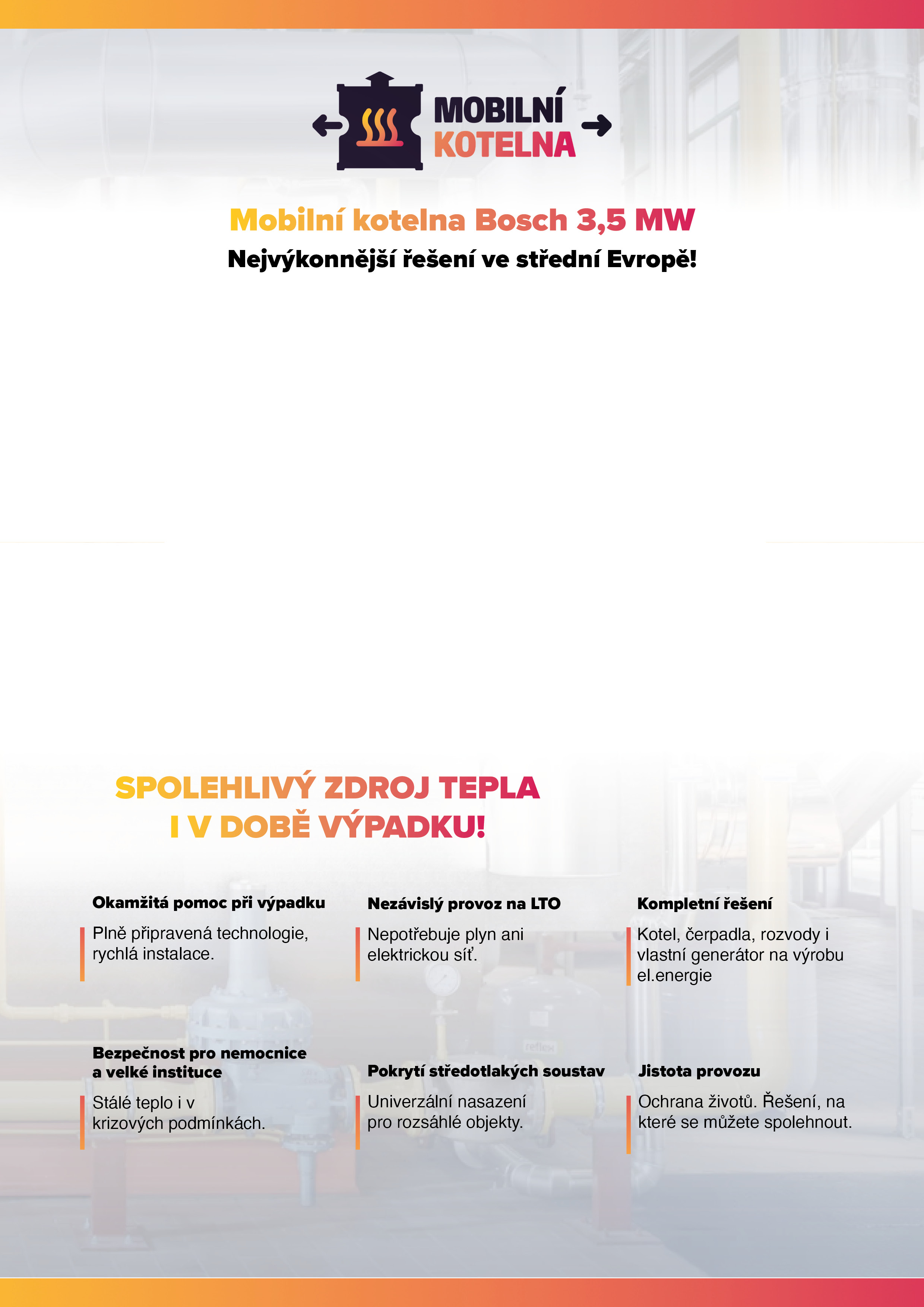 Mobilní Kotelna - Bosch 3,5 MW