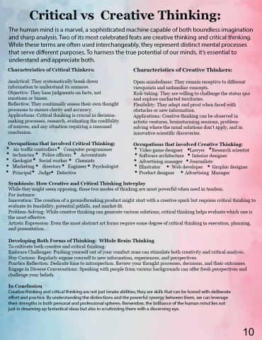 10 CREATIVE & CRITICAL THINKING 2