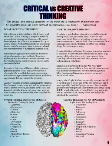 9 CREATIVE & CRITICAL THINKING 1