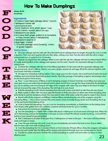 23 Food of the week