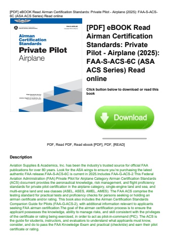 [pdf] ebook read airman certification standards private pilot - airplane (2025) faa-s-acs-6c (asa ac