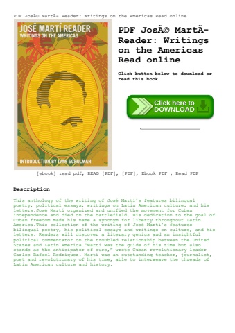 pdf josãƒâ© martãƒâ­ reader writings on the americas read online