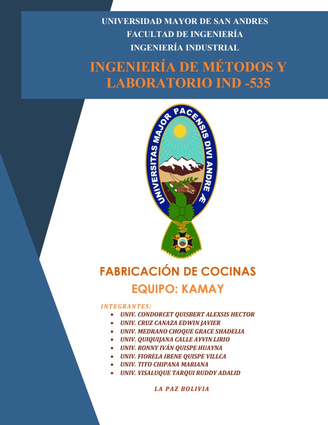 INFORMACIÓN TÉCNICA-FABRICACIÓN DE COCINAS