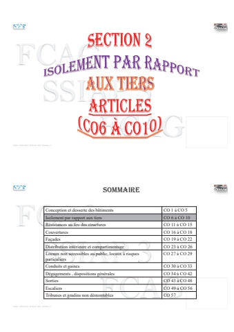3P S3 02 -CO 6 à CO 10 Isolement par rapport auTiers