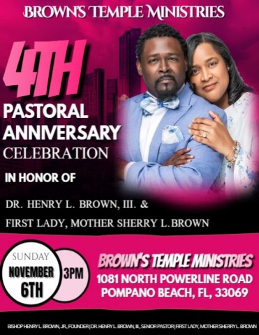 Pastors 4th Anniversary Program Sunday Evening