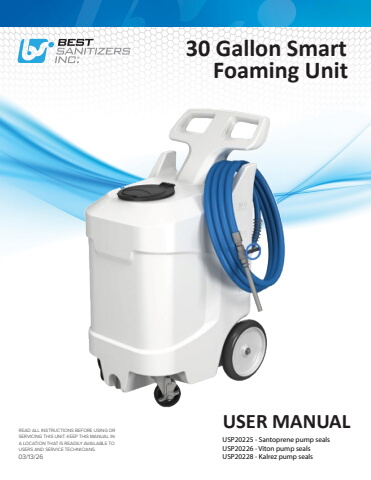 30 gal port foaming unit_user manual