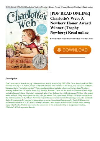 [pdf read online] charlotte's web a newbery honor award winner (trophy newbery) read online