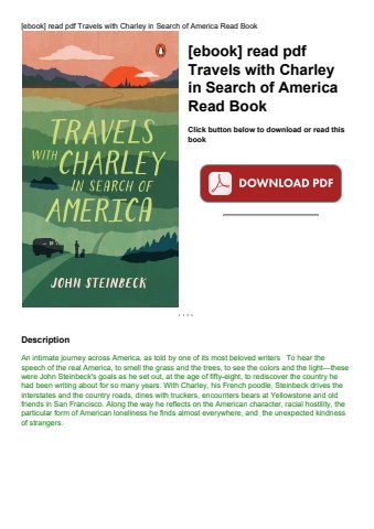 [ebook] read pdf travels with charley in search of america read book