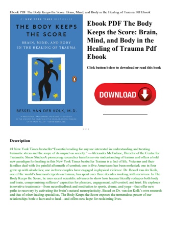 ebook pdf  the body keeps the score brain  mind  and body in the healing of trauma pdf ebook