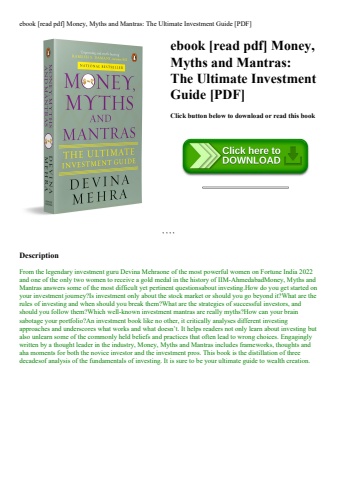 ebook [read pdf] money  myths and mantras the ultimate investment guide [pdf]
