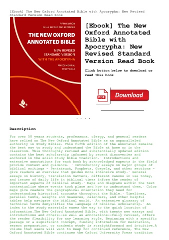 [ebook] the new oxford annotated bible with apocrypha new revised standard version read book