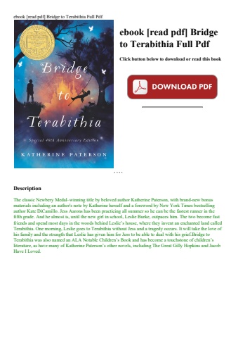 ebook [read pdf] bridge to terabithia full pdf