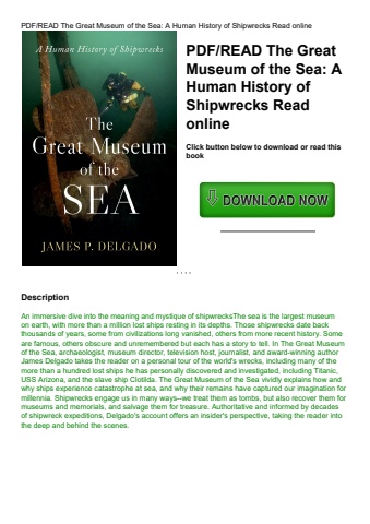 pdfread the great museum of the sea a human history of shipwrecks read online