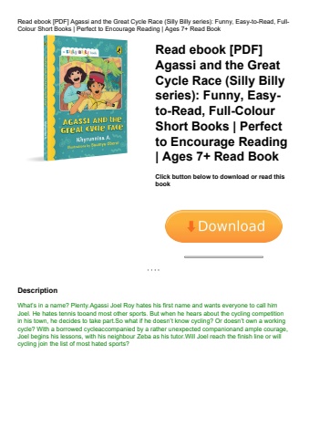 read ebook [pdf] agassi and the great cycle race (silly billy series) funny  easy-to-read  full-colo