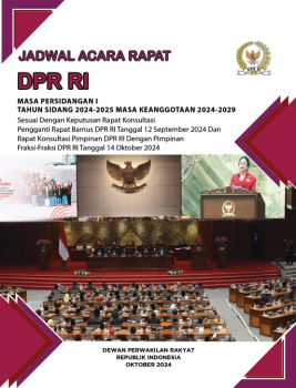 BUKU JADWAL ACARA RAPAT DPR RI MP I TS 2024-2025 MASA KEANGGOTAAN 2024-2029