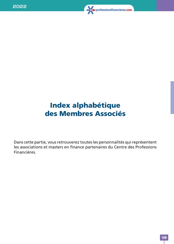 Membres associés - Annuaire CPF 2022