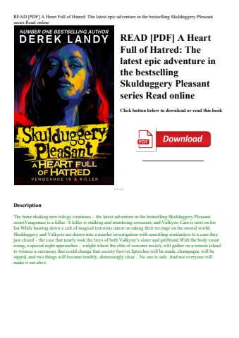 read [pdf] a heart full of hatred the latest epic adventure in the bestselling skulduggery pleasant