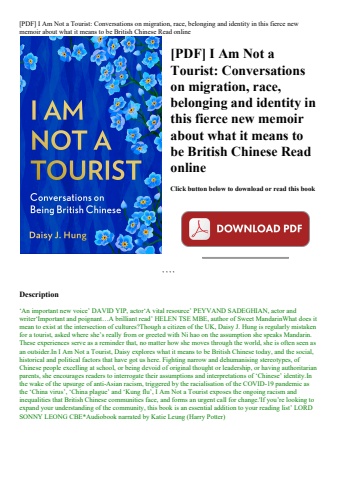 [pdf] i am not a tourist conversations on migration  race  belonging and identity in this fierce new