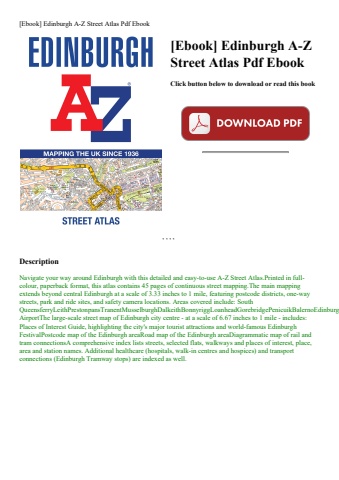[ebook] edinburgh a-z street atlas pdf ebook