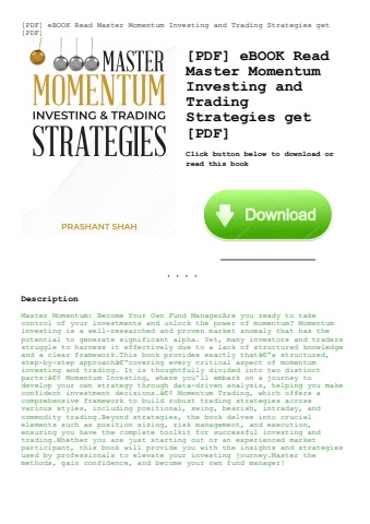 [pdf] ebook read master momentum investing and trading strategies get [pdf]