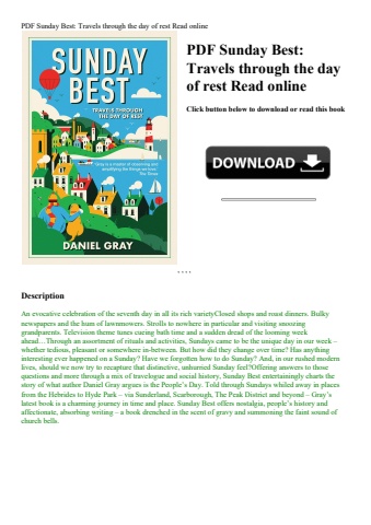 pdf sunday best travels through the day of rest read online