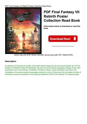 pdf final fantasy vii rebirth poster collection read book