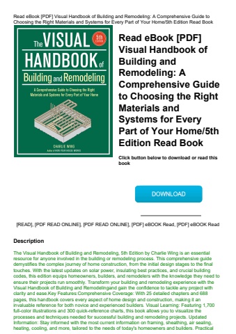 read ebook [pdf] visual handbook of building and remodeling a comprehensive guide to choosing the ri