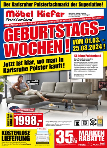 MöbelKiefer Aktionsprospekt 04/2024