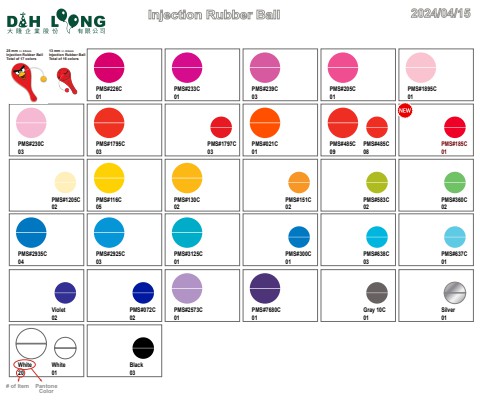 Rubber ball color for paddle ball