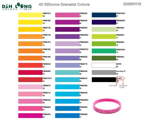 Silicone color for rubber bracelet