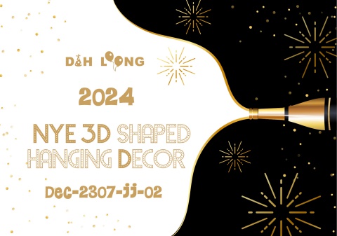 NYE 3D shaped hanging Decor 2024