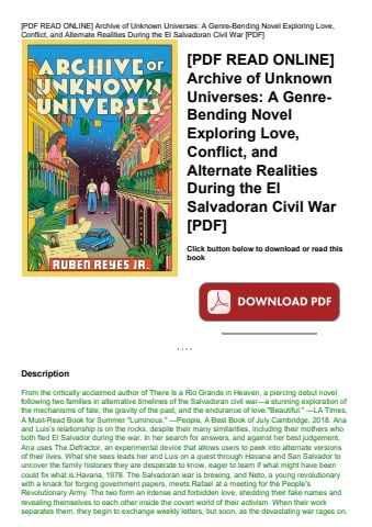 [pdf read online] archive of unknown universes a genre-bending novel exploring love  conflict  and a